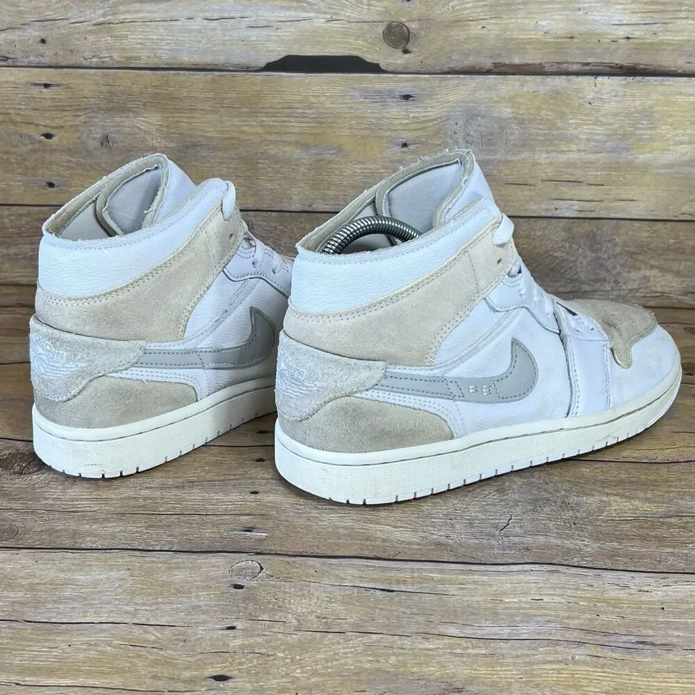 Jordan 1 Mid SE Craft Inside‎ Out White Neutral Grey Sneakers DM9652-100